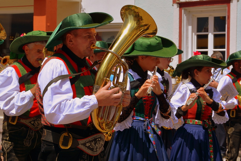 celebration, band, teenager, trombone, real people, group of people, marching band, morals, performance, 4K, tyrolean, playing, music, men, hat, pipe