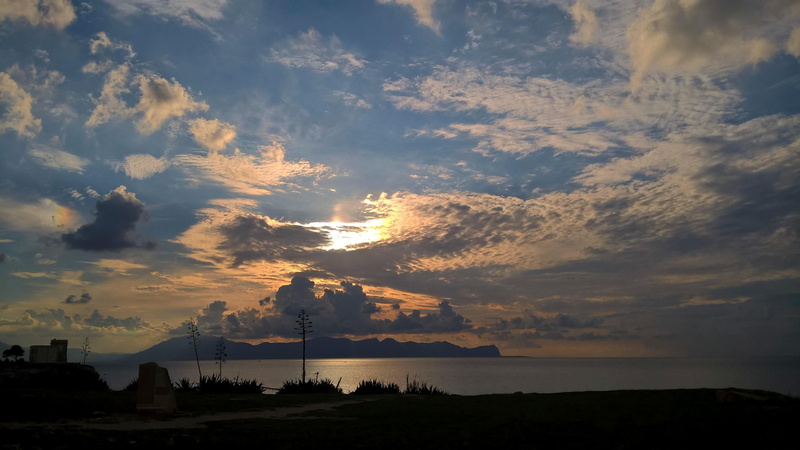 tranquil scene, silhouette, environment, no people, idyllic, sea, cloud, sunlight, land, nofilter, sky, scenics - nature, non-urban scene, water, outdoors