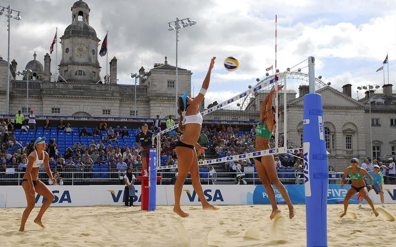 1080P, volleyball, beach