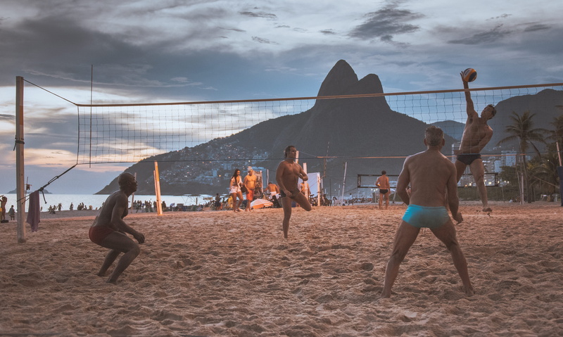 4K, leisure activity, water, nature, shoreline, sea, day, group of people, crowd, rio, men, outdoors, real people, people, land, coast, playing, sky, cloud - sky
