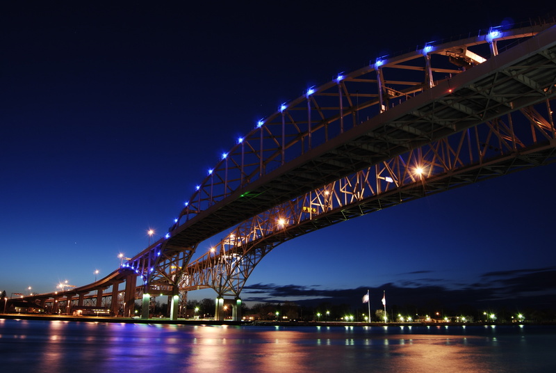 nature, cityscape, lighting equipment, waterfront, sky, river, night, engineering, long, Canada, architecture, outdoors, transportation, travel destinations