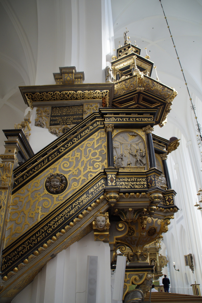 art and craft, religion, perspective, history, building exterior, ceiling, malmö, built structure, christian, baroque, no people, christianity, architectural column