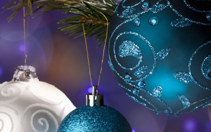 decoration, 3d and abs, ornaments, xmas, glittered, blue, harmony, glowing, seasonal, photography, christmas, abstract, balls, 1080P