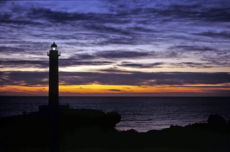 sky, sunset, outdoors, cloud - sky, scenics - nature, blackness, glow, horizon over water, sea, water, color, tranquil scene, lighthouse, dark, guide, building exterior