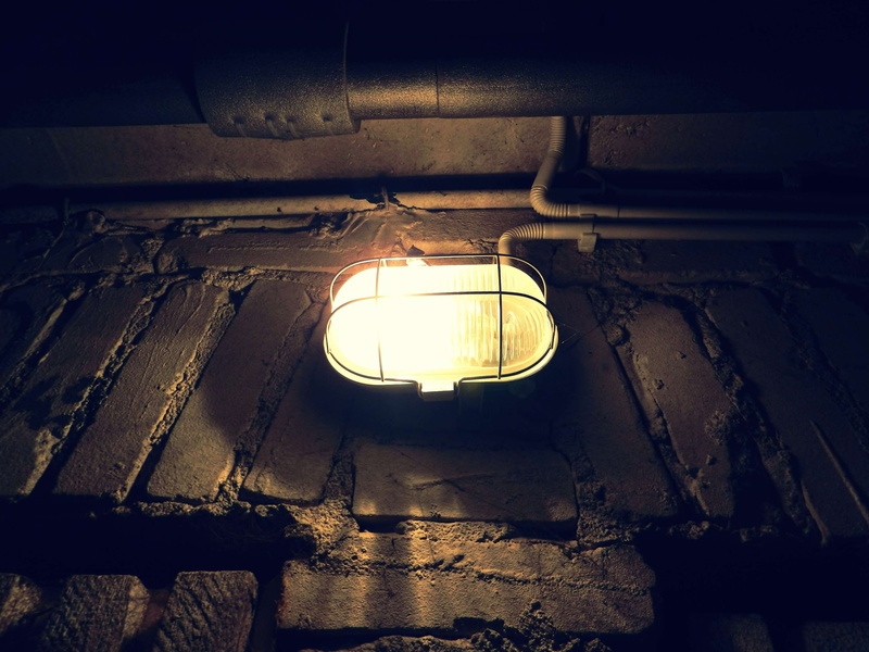 light bulb, light - natural phenomenon, electricity, wall - building feature, lighting equipment, 4K, wall, old, abandoned, illuminated, architecture