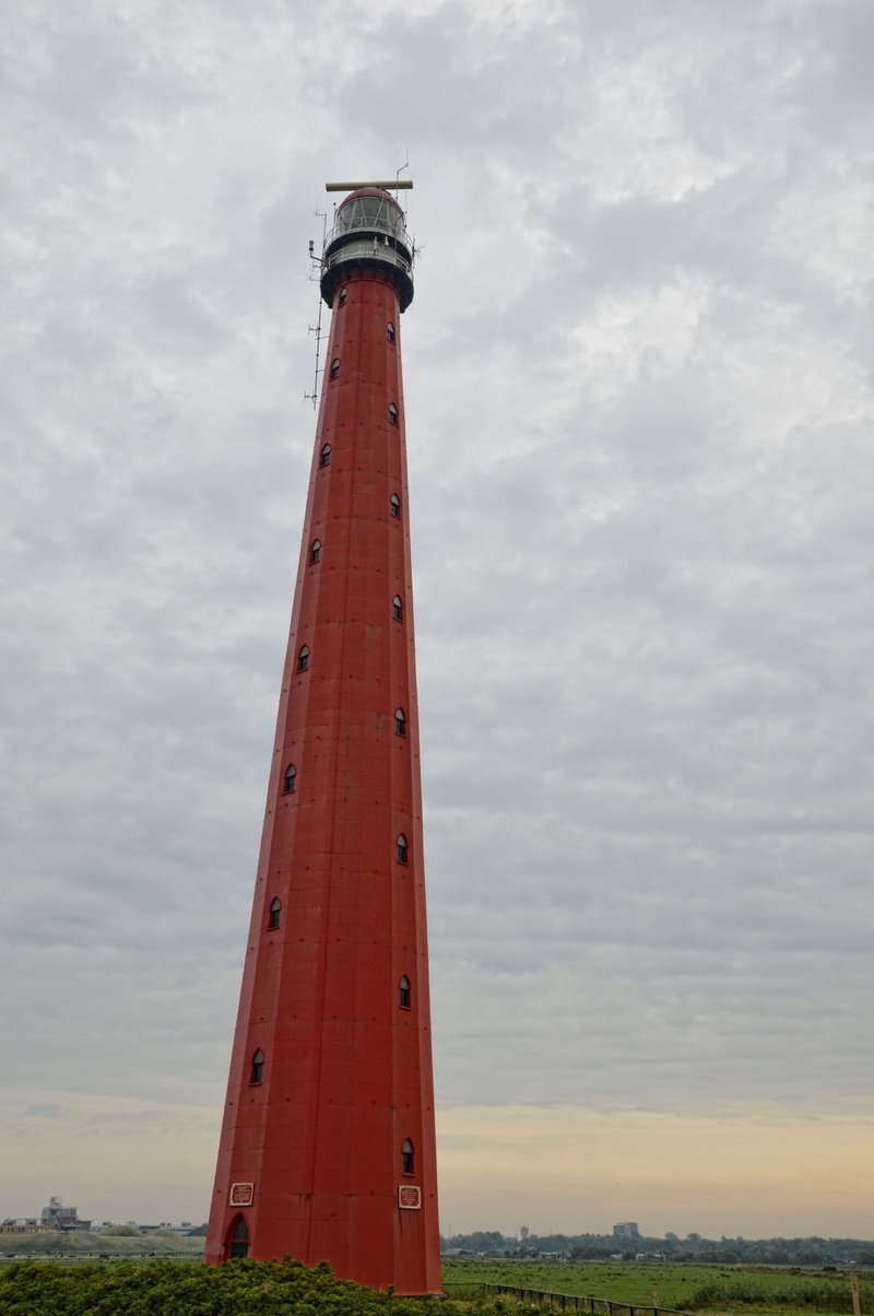 low angle view, protection, tall - high, towering, guidance, red, architecture, nature, sea, cloud - sky, navigation, Lighthouse, Red, travel destinations