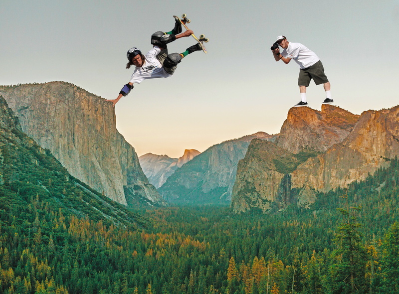 sport, focus, nature, male, fun, photographer, full length, risk, sky, real people, dynamic, forest, perspective, skateboard, rock, jumping, landscape