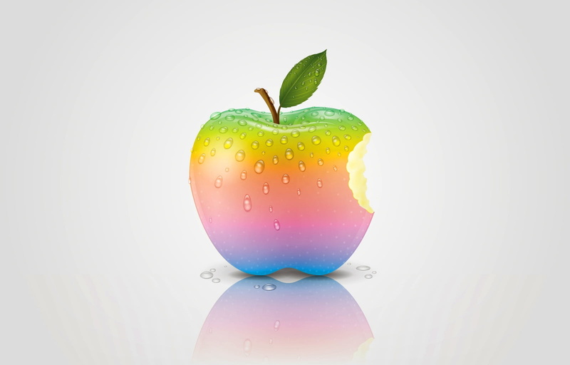 sweet Food, red, green, leaf, fruit, apple - Fruit, healthcare And Medicine, green Color, 720P, copy space, ripe, backgrounds, vector, freshness, nature