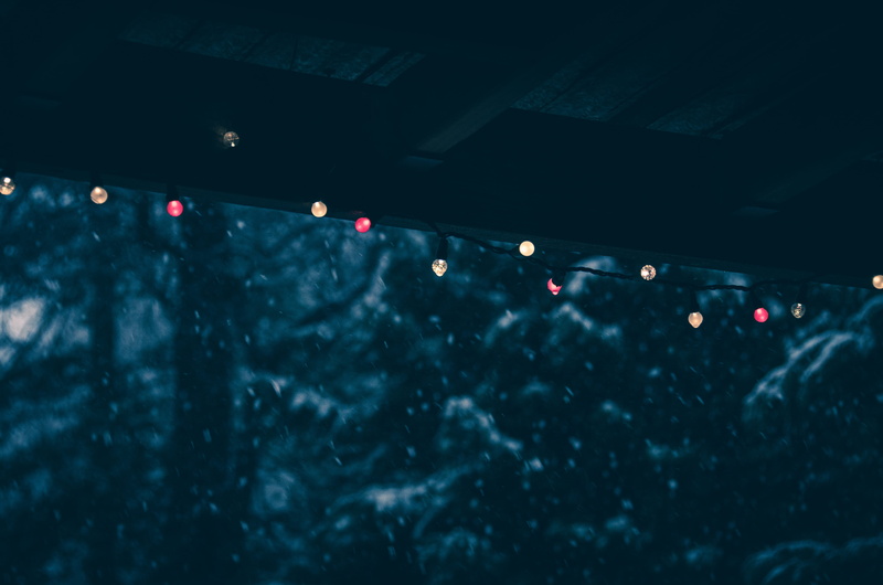 house, close, stage, light - natural phenomenon, nature, red, snow, celebration, outdoors, event, no people, white, color, water, dark, stage - performance space