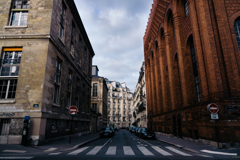 town, transportation, outdoors, built structure, vehicle, symbol, tower, nature, urban, automobile, city street, city, path, sky, street, paris, direction