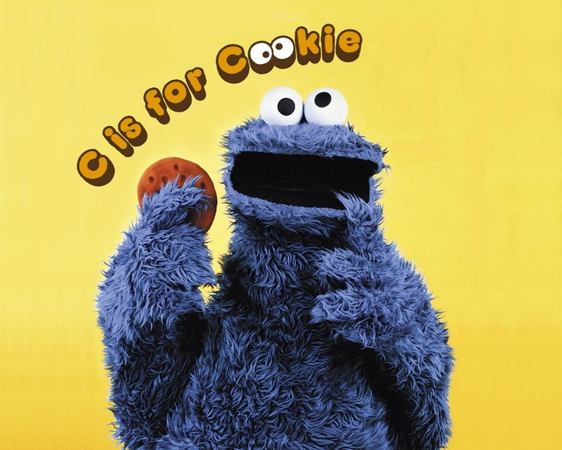 overlay, creativity, animal, toy, text, studio shot, rear view, Cookie Monster, finance, Sesame Street, monster, colored background, western script, black color