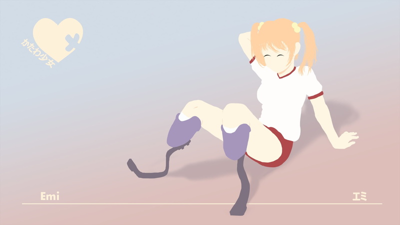 human representation, real people, communication, cartoon, visual novel, Ibarazaki Emi, childhood, smiling, heart shape, full length, innocence, emotion