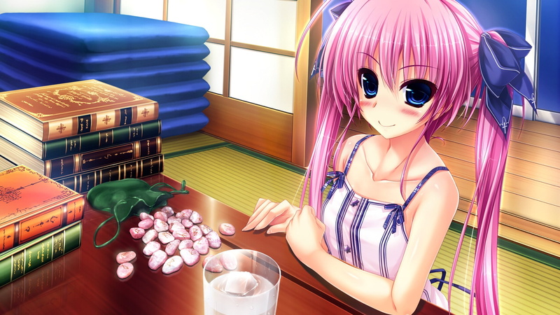 clochette, eyes, yuria, hair, blue, hitoshi, 2K, oshiki, generation, pink, twintails, game, benifuji, sakigake