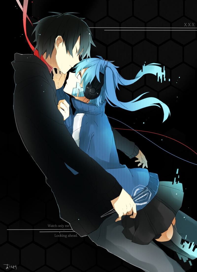 black color, people, men, s, anime, full length, indoors, Kisaragi Shintaro, dancing, real people, night, 720P, clothing, Kagerou Project, top, adult