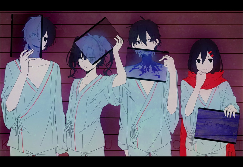 1080P, wireless technology, multi colored, people, Konoha (Kagerou Project), graffiti, auto post production filter, female likeness, communication, front view