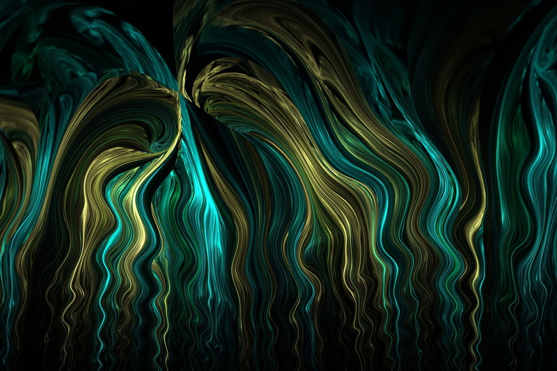 swirl, indoors, textured, backgrounds, illuminated, creativity, 1080P, waves, close-up, shape, night, gold, pattern, no people, green color, multi colored