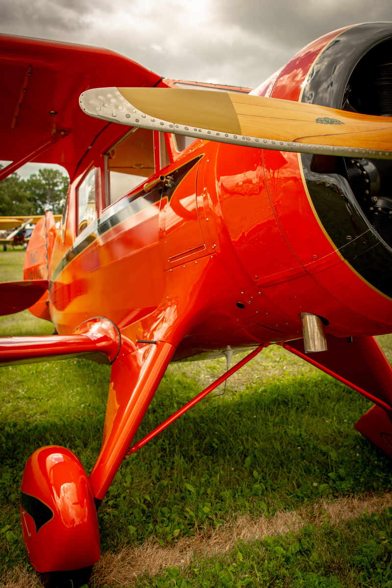 vintage, aviation, 5K, air vehicle, agricultural machinery, outdoors, wheel, aeroplane, field, old, transportation, orange color, nature, land, no people