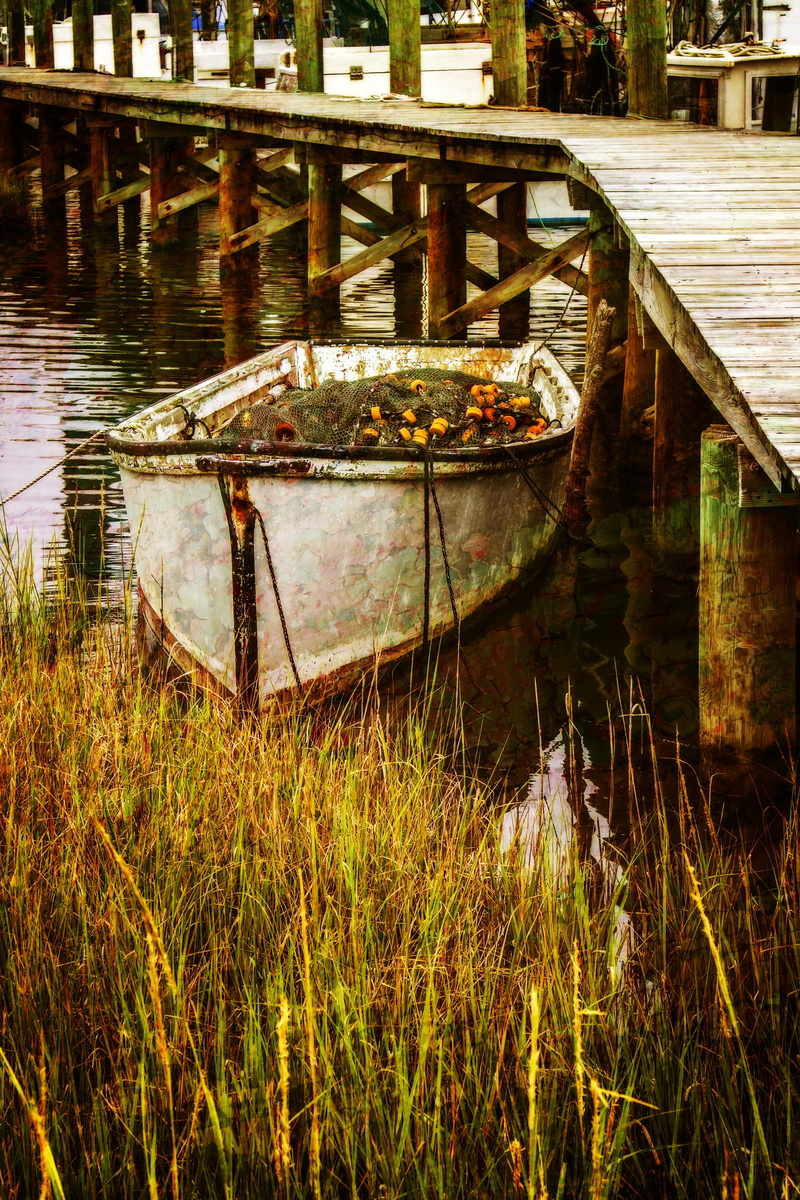 brown, skiff, wood - material, built structure, architecture, nature, pier, plant, antique image, transportation, rowboat, moored, obsolete, reflection