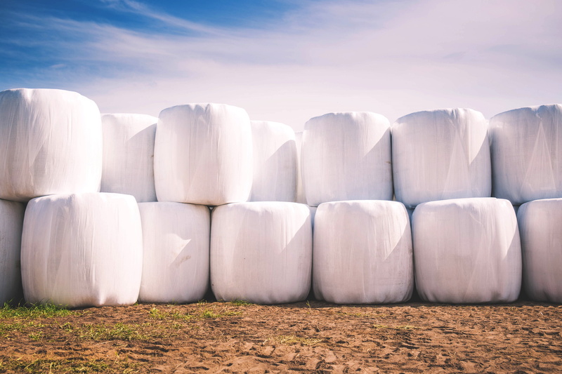 barrel, sky, no people, plains, clouds, 4K, hay, large group of objects, stack, in a row, food, rural scene, field, pile, landscape, day, cloud - sky