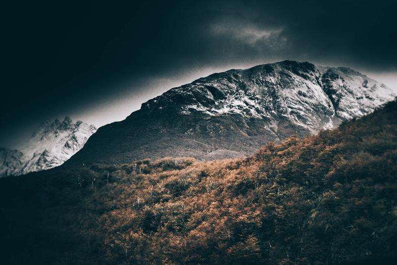 mountain peak, 5K, cloud - sky, forest, snowcapped mountain, land, natural, snow, travel, tranquil scene, roadtrip, sky, hill, sow, no people, rock, landscape