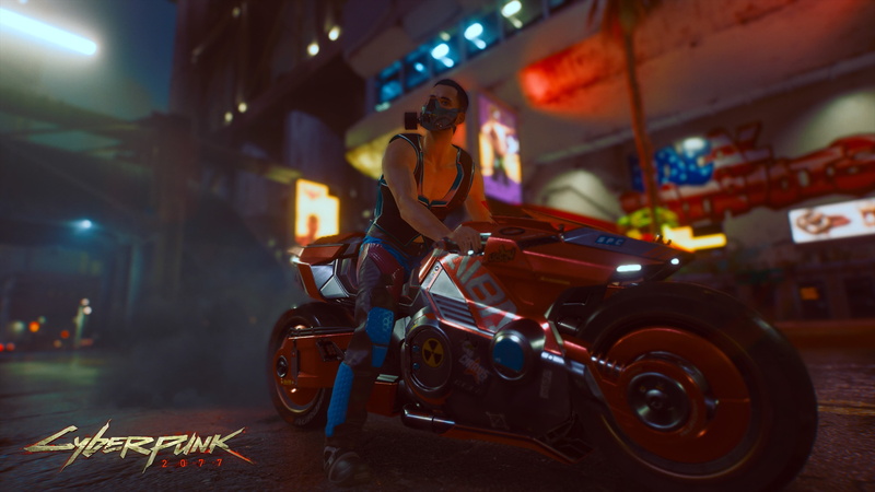 Cyberpunk 2077, cyberpunk, 4K, Akira, PlayStation, video games, city, game characters, biker, city lights, video game art, Playstation 4 Pro, video game characters