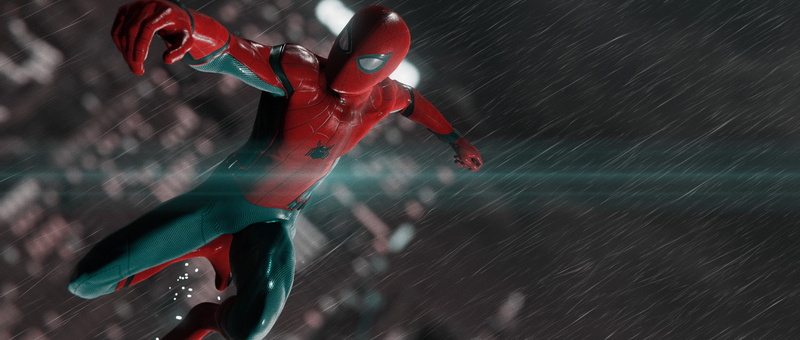 Playstation 4 Pro, 4K, PS4, New York, Spider Man, Rain, Marvels Spider-Man