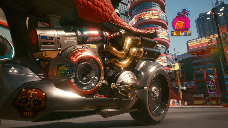 Cyberpunk 2077, engine, PlayStation 4, bikes, Playstation 4 Pro, engine exhaust, city, screen shot, video game art, cyberpunk, biker, video games, PlayStation