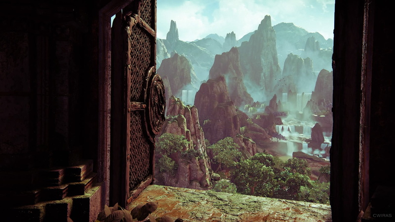 Uncharted : The Lost Legacy, screen shot, PlayStation 4, uncharted, PlayStation, Uncharted 4, video game art, door, Naughty Dog, 1080P, mountain top, video