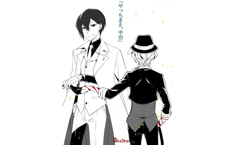 Anime, 1080P, Bungou Stray Dogs, Osamu Dazai, Chuuya Nakahara