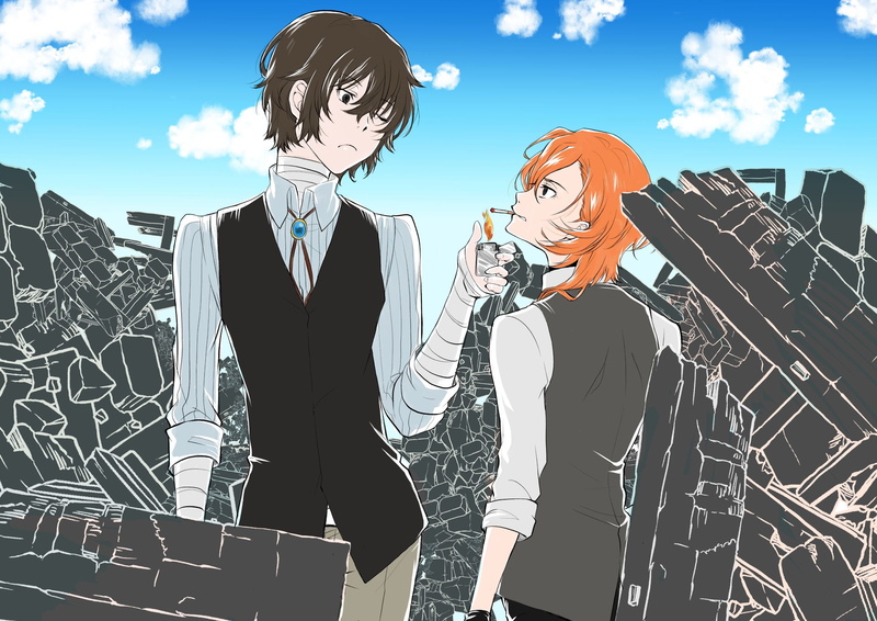 Osamu Dazai, 1080P, Chuuya Nakahara, Anime, Bungou Stray Dogs