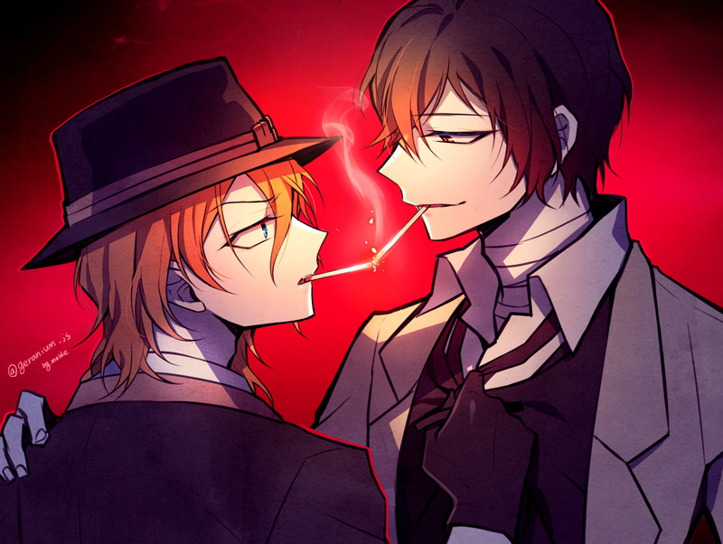 Anime, Bungou Stray Dogs, 1080P, Osamu Dazai, Chuuya Nakahara