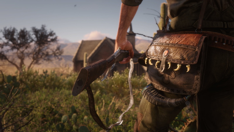 church, Red Dead Redemption, 2K, western, Red Dead Redemption 2, sunset, weapon, nature, John Marston, Red Dead Redemption II, game characters