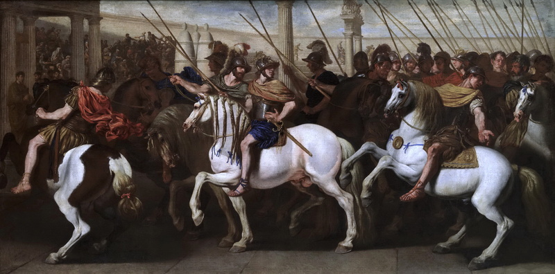 picture, Aniello Falcone, history, 1080P, horse, The Roman Soldiers in the Circus