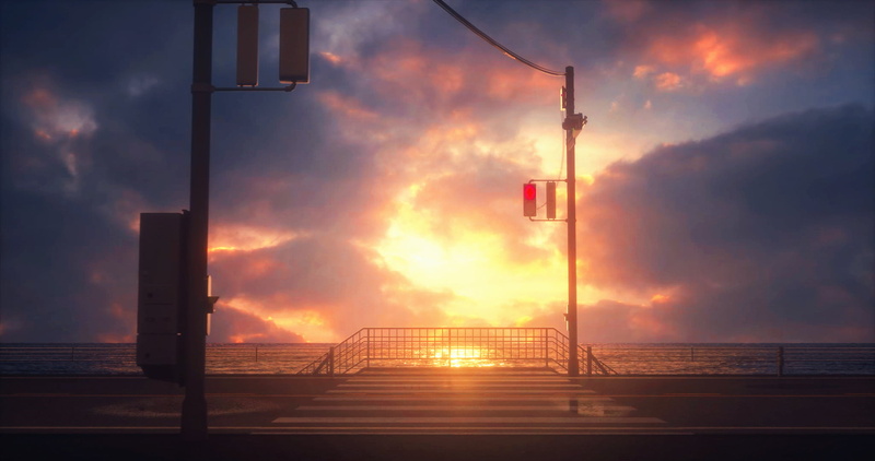 sunset, 1080P, Kamakura, OctaneRender, sunlight, environment