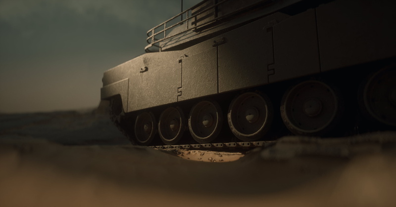 tank, 2K, render, digital, OctaneRender, military, desert