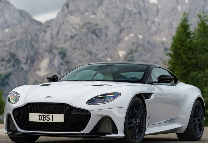 car, aston, no people, mountain, martin, tree, stone, silver colored, outdoors, transportation, front view, stationary, day, 720P, (2019), white, land vehicle