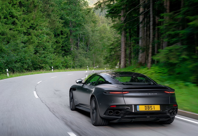 motion, mode of transportation, on the move, aston, forest, car, speed, xenon, day, racecar, martin, road, tree, motor vehicle, 720P, sign, superleggera