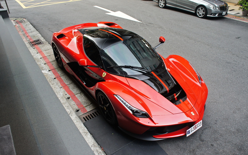 Ferrari, LaFerrari, hypercar, black, road, 4K, coupe, red