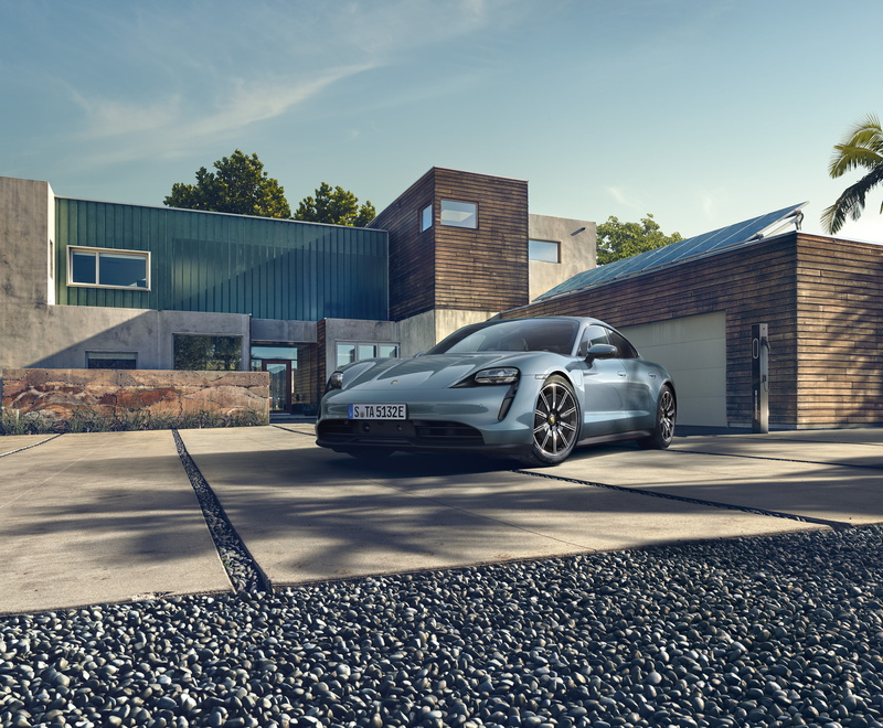 Car, Blue Car, Sport Car, Vehicle, Porsche Taycan 4S, 4K, Porsche Taycan, Porsche