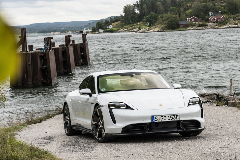 Porsche, 4K, Porsche Taycan Turbo S, White Car, Vehicle, Sport Car, Porsche Taycan, Car