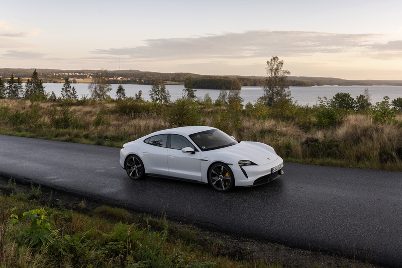 Porsche, Sport Car, White Car, Vehicle, Porsche Taycan, 4K, Porsche Taycan Turbo S, Car