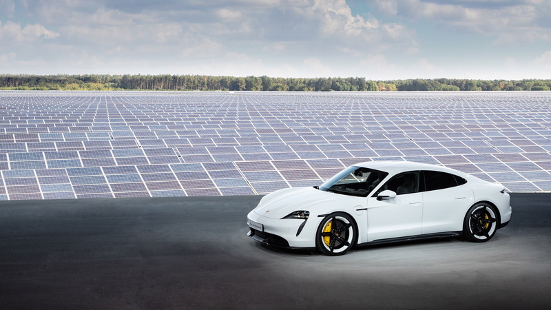 Porsche Taycan, 5K, Porsche, Porsche Taycan Turbo S, Sport Car, White Car, Electric Car, Car, Vehicle