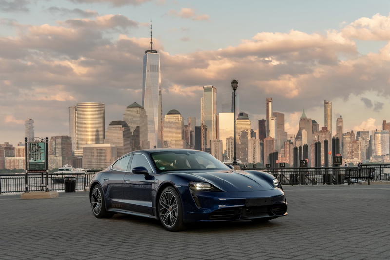 4K, Blue Car, Porsche, Car, Porsche Taycan, Sport Car, Vehicle, Porsche Taycan Turbo