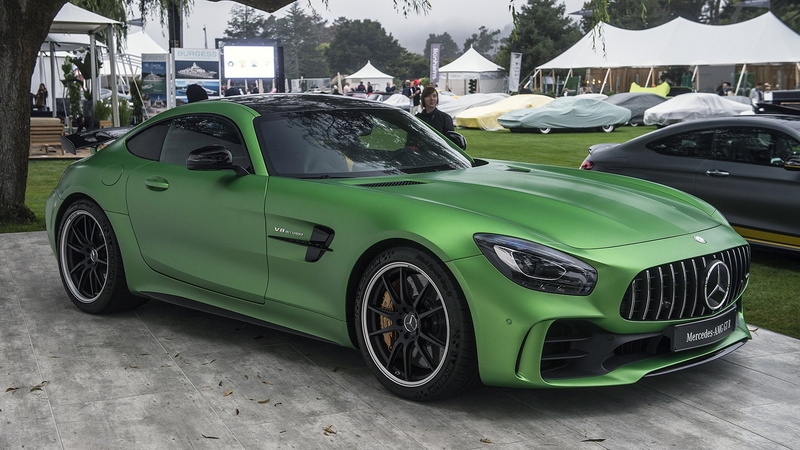 coupe, amg, gtr, cars, 1080P, green, mercedes