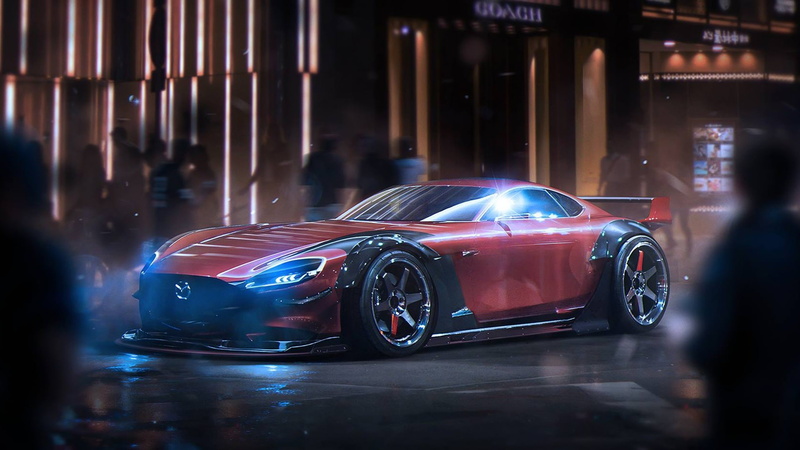 mazd, Concept, Supercar, red, vision, rx, Mazda, 1080P