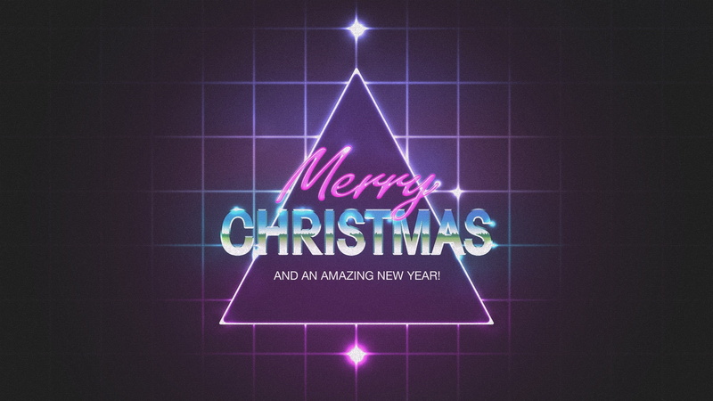 purple, triangle, Christmas, 1980s, 2K