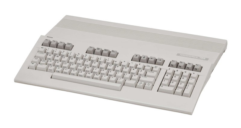 internet, wireless technology, indoors, old, laptop, close-up, studio shot, no people, cut out, computer equipment, pc, commodore, white background, c128