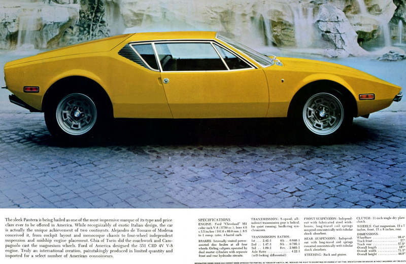 pantera, poster, de tomaso, supercar, 720P, 1971, tomaso