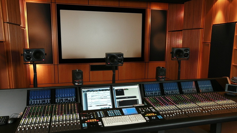 speaker, sound mixer, control room, indoors, audio equipment, 1080P, computer, technology, Studio, communication, mixing, computer monitor, computer equipment