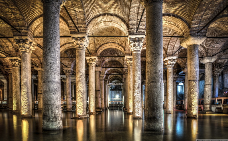 istanbul, palace, architectural column, corridor, ceiling, Turkey, tourism, place of worship, ornate, colonnade, indoors, abbey, architecture, arcade, 4K